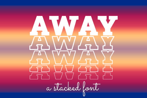 Away: A Cool Display Font for Crafting and Creative Projects