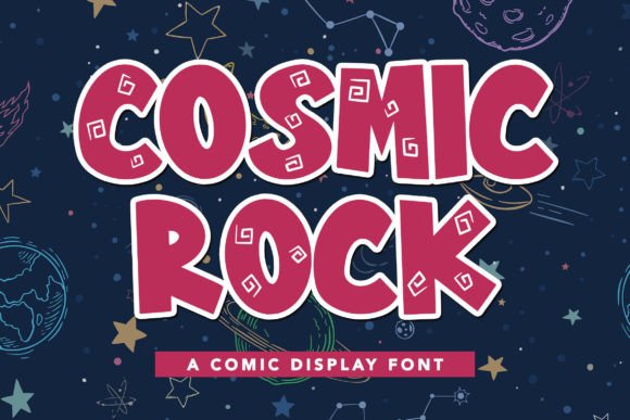 Cosmic Rock: A Comic Display Font for Editorial Impact