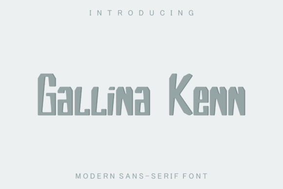 Gallina Kenn: A Fun Display Font for Editorial Design