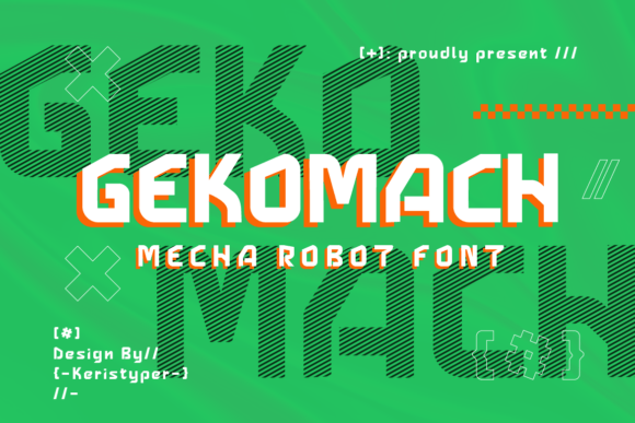 Gekomach Font: A Futuristic Display Typeface for Campaigns