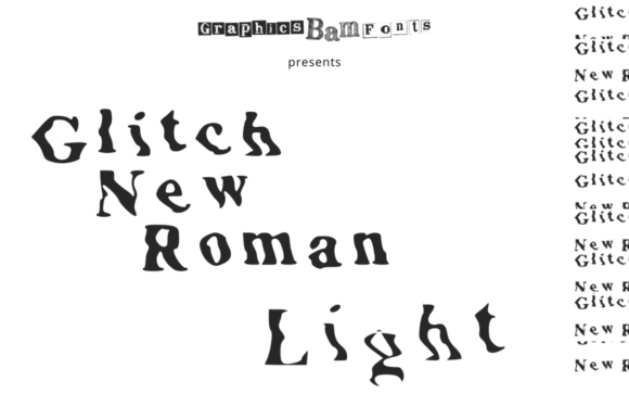Glitch New Roman Light: Distorted Display Font for Web
