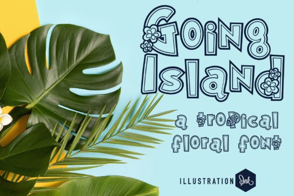 Going Island Font: A Playful Tropical Display Typeface for Creatives