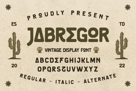 Jabregor Display Font Review for Makers and Creatives