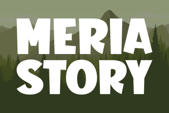 Meria Story: A Chunky Display Font for Marketing Impact