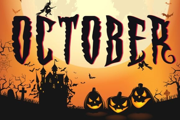 October Display Font Review for Handmade Halloween Crafts