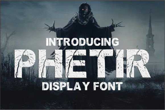 Phetir Display Font: A Spooky, High-Impact Typeface for Branding