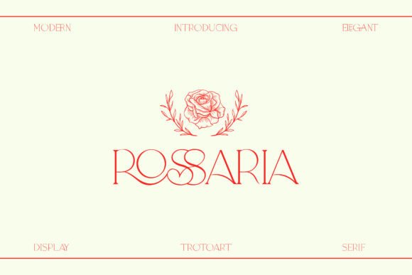 Rossaria: A Romantic Serif Display Typeface for Web Design