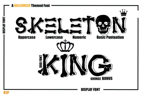 Skeleton King: A Quirky Display Font for Spooky Web Design