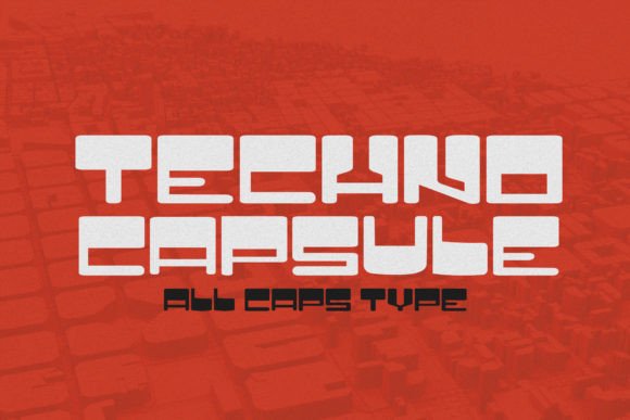 Techno Capsule: A Bold Display Font for Futuristic Branding